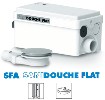 Душевой насос SFA Sanidouche Flat в комплекте с плоским сифоном