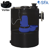 Канализационная насосная станция SFA Sanicubic 1 VX W80 с рабочим колесом Vortex