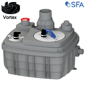 Канализационная насосная станция SFA Sanicubic 1 VX с рабочим колесом Vortex